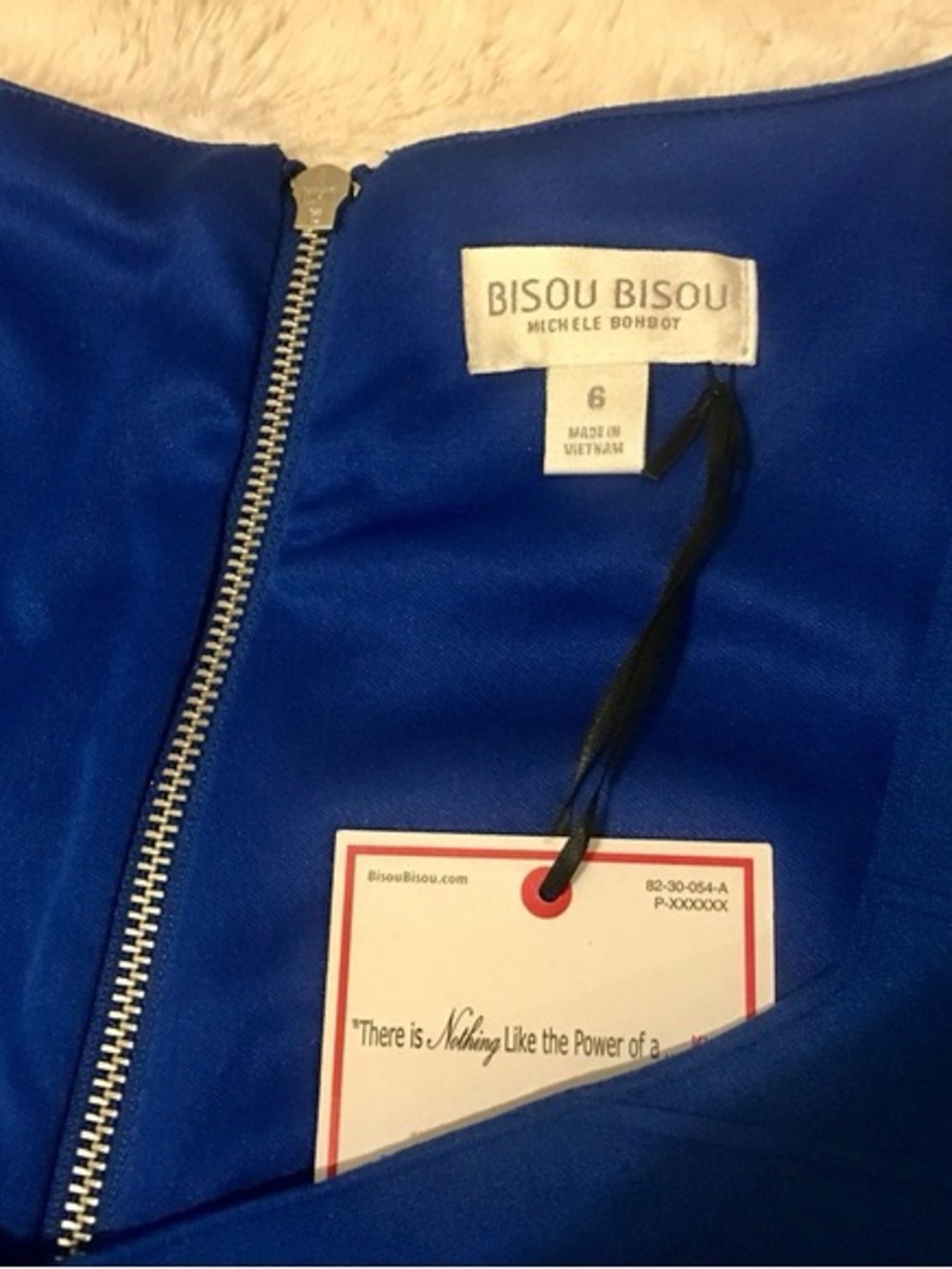 Bisou Bisou Royal Blue Square Neck Midi Dress - Picture 2 of 3